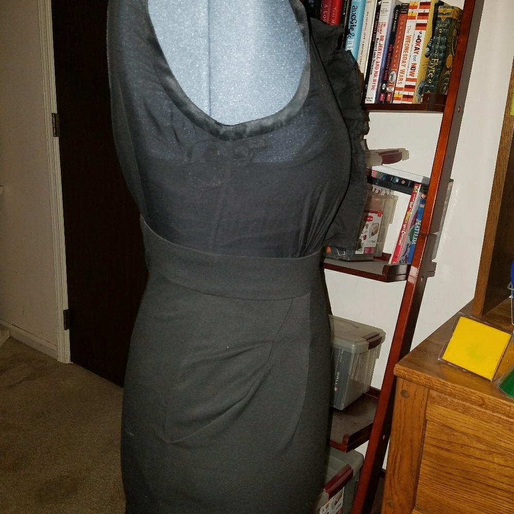 Size 2 BCBG Max Azria Ruffle Front Dress - Picture 4 of 5